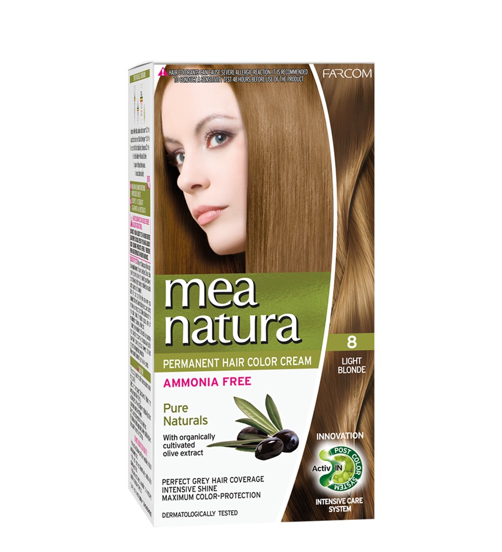 Permanent Hair Color Cream Ammonia Free 8-Light Blonde