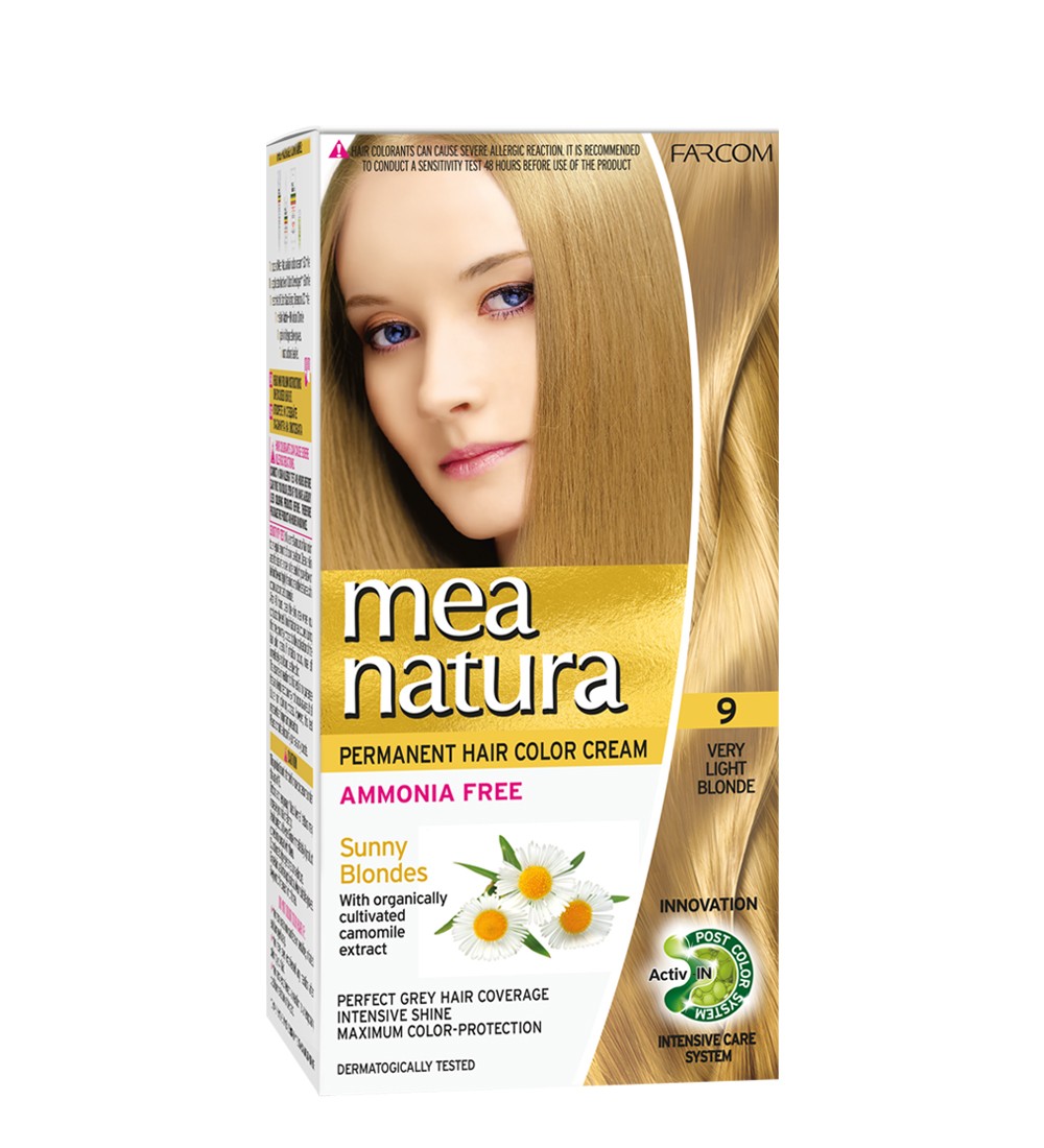 Permanent Hair Color Cream Ammonia Free 9- Very Light Blonde
